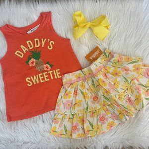 NWT Gymboree & Childrens Place 2 Pc. Outfit w/Matching Bow Size 4T